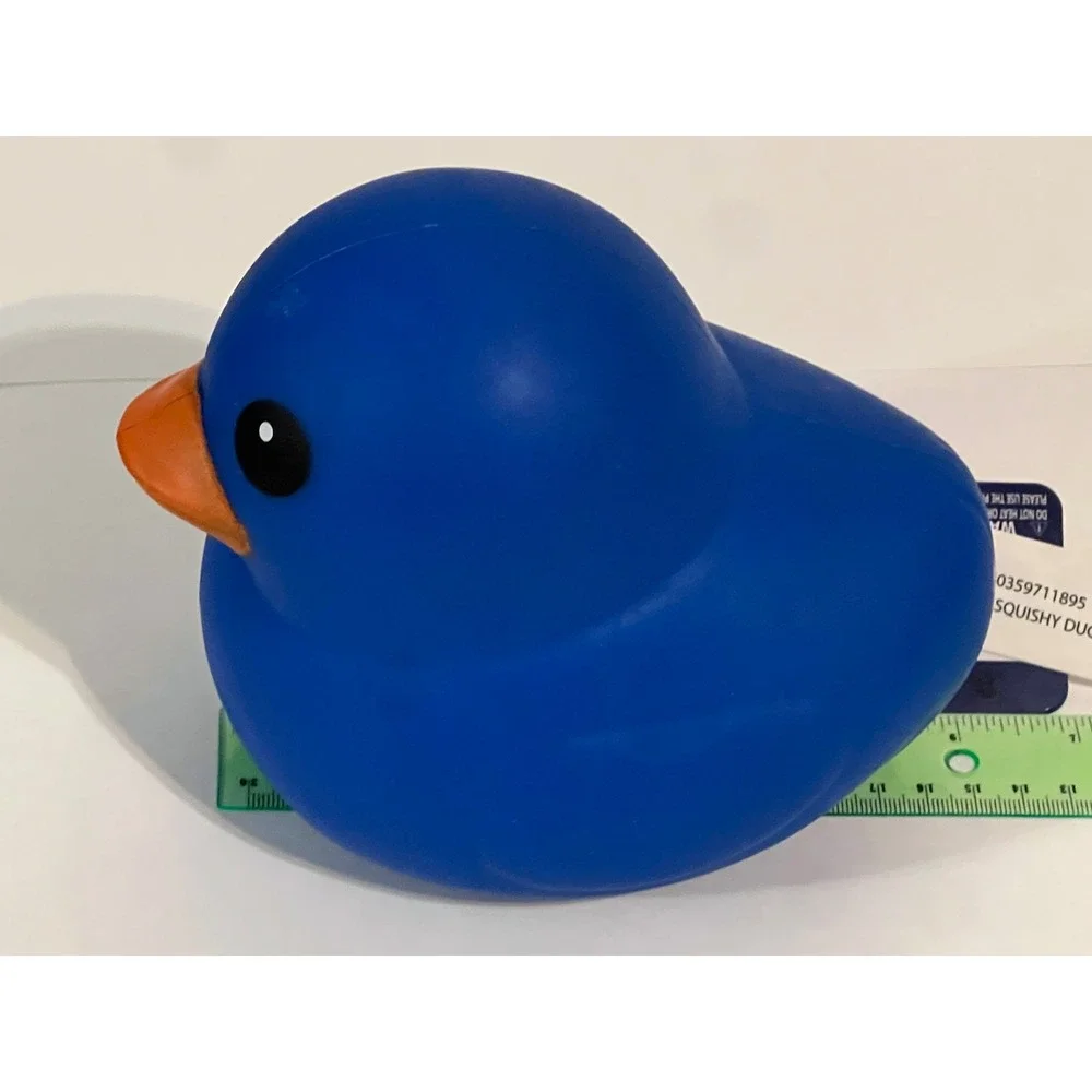 Sunny Days Entertainment Squishy Duck Blue Rubber Ducky Sensory Toy 5 Inch NEW